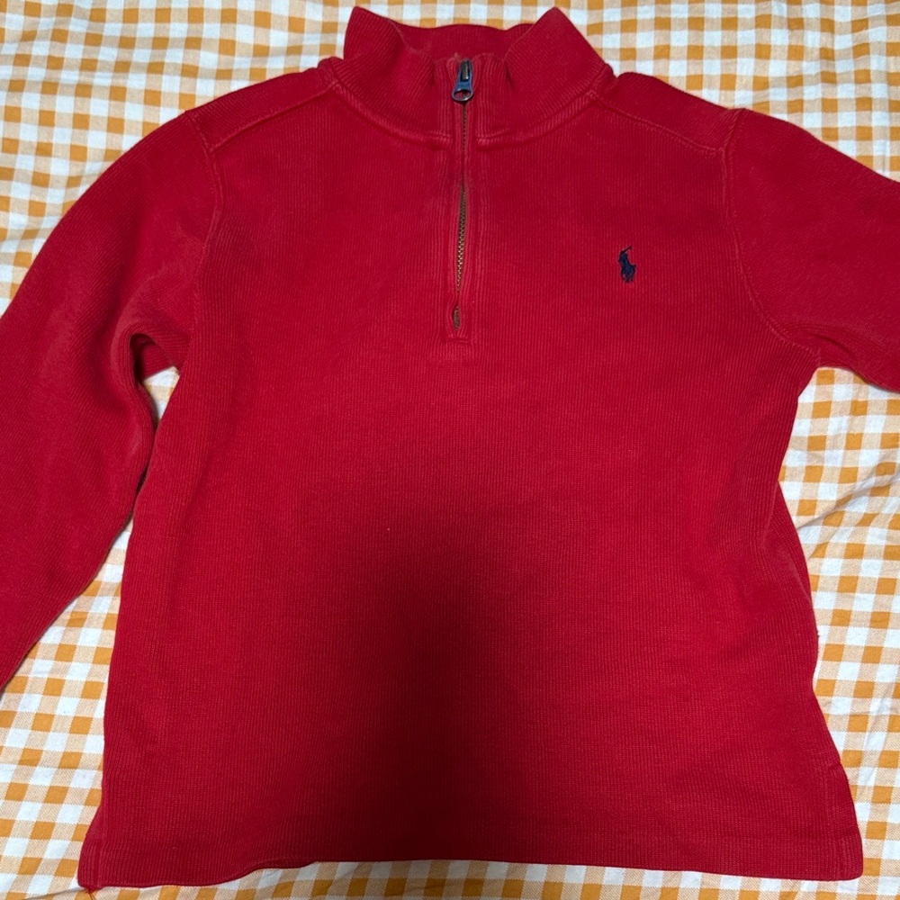 Polo by Ralph Lauren Girl’s Crimson Zip-Up Sweater